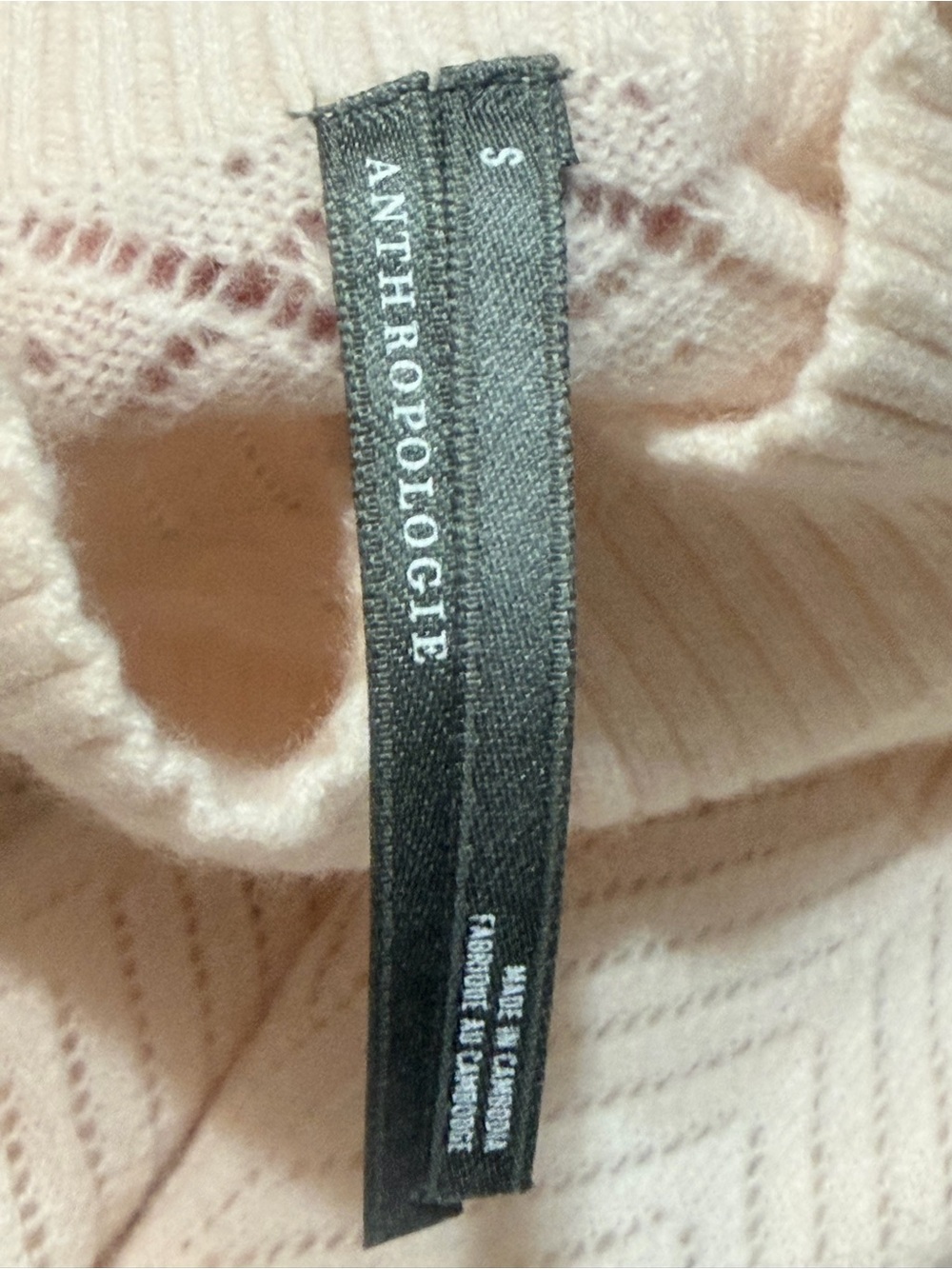 NWT. Anthropologie Mock-Neck Cashmere Blend Sweater Tee - Picture 7 of 9